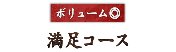 ボリューム◎満足コース